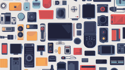 Professional Multimedia Content Symbol Collection Vector