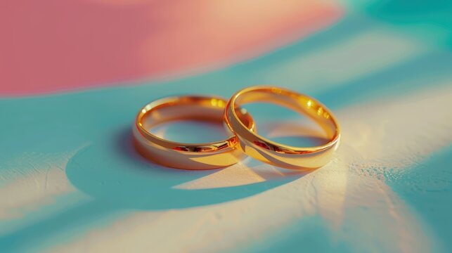 Wedding rings in various colors