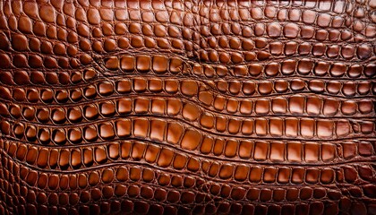 crocodile skin texture in warm brown tones representing the concept of exotic leather and high end material