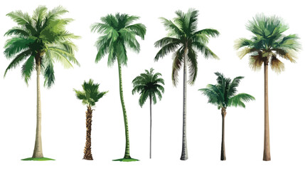 Tropical Palm Tree Silhouette Vector for Beach Designs