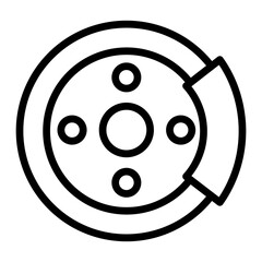 Brake Pad  vector line icon design