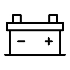 Car Battery  vector line icon design