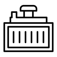 Radiator  vector line icon design
