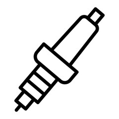 Spark Plug  vector line icon design