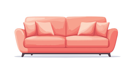 Modern Peach-Colored Sofa with Cushions for Stylish Interiors