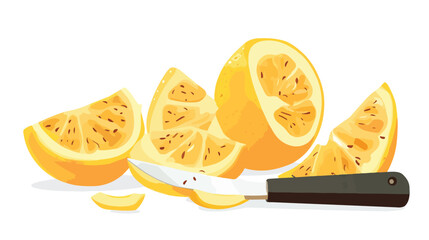 Professional Vegetable Peeler Flat Vector Illustration on White