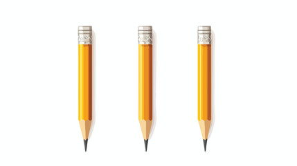 Colorful Pencils Vector Illustration Isolated on White Background