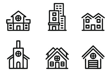 Building linear icons set