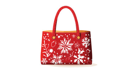 Red Hand Bag Vector for Christmas Xmas Theme