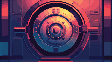 Fototapeta premium Secure Deposit Vault Illustration for Financial Concepts