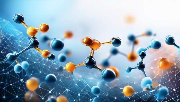 abstract molecule background isolated background - Powered by Adobe