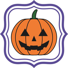 Halloween pumpkin -1-1 frame
Jack o'lantern cute simple icon
