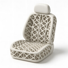 Car seat cushion using flexible mechanical metamaterial design