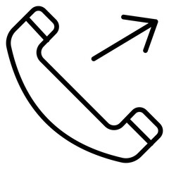 Outgoing Callvector line icon design