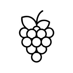Grape minimalist outline icon