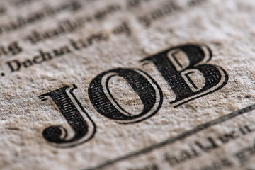 King Book of Job: Historic James Bible Page Close-up