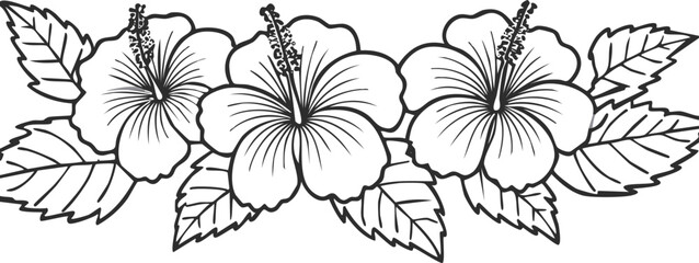 複数のハイビスカスの飾り