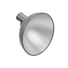 Isometric silver photography reflector dish