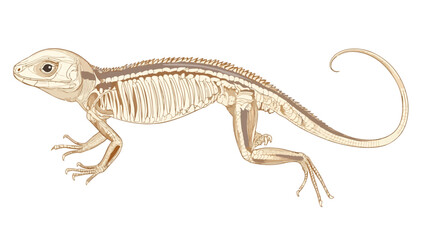 Unique Lizard with Transparent Tail Displaying Scales