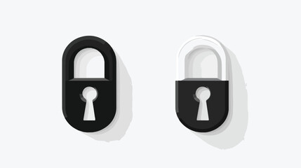 Black and White Flat Vector Lock Screw Icon for Professional Use