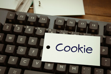 There is word card with the word Cookie. It is as an eye-catching image.