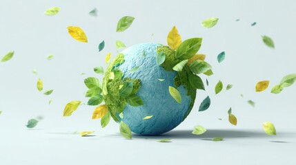 Green Earth Planet Leaves Ecology Sustainability Growth Spring