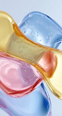 Abstract shapes, liquid forms, pastel colors, smooth background.  Use Design element