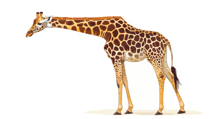 Fototapeta premium Majestic mature giraffe in the African savannah showcasing long neck