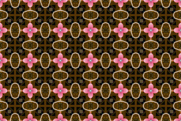 Seamless Design Graphic Tile Shape Cloth Art Fashion Endless Texture Textile Template Background Visual Geometric Digital Perspective Wallpaper Decoration Luxury Interior Symmetric Fabric Pattern.