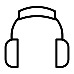 Headphonesvector line icon design