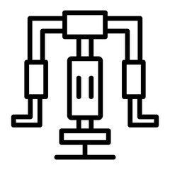 Chest Pressvector line icon design