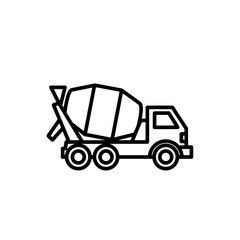 Fototapeta premium Concrete mixer truck industry construction vehicle transportation