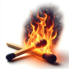 match on fire