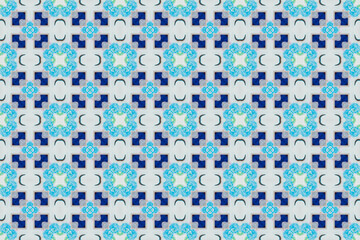 Seamless Design Graphic Tile Shape Cloth Art Fashion Endless Texture Textile Template Background Visual Geometric Digital Perspective Wallpaper Decoration Luxury Interior Symmetric Fabric Pattern.