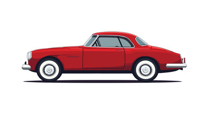 Obraz premium Classy Red Car Vector Icon for Automotive Design Projects