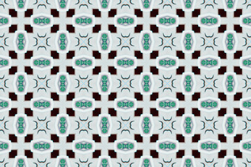 Seamless Design Graphic Tile Shape Cloth Art Fashion Endless Texture Textile Template Background Visual Geometric Digital Perspective Wallpaper Decoration Luxury Interior Symmetric Fabric Pattern.