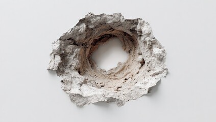 Hole in wall, damage, interior, background. Possible use stock