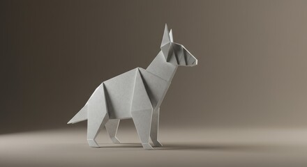 origami animal isolated on white