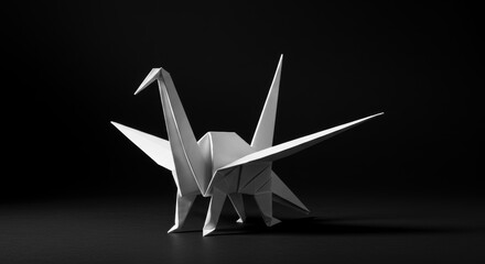 origami animal isolated on white