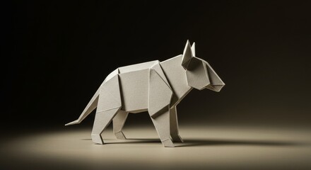 origami animal isolated on white