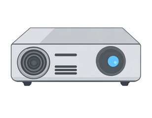 Obraz premium Cartoon Projector Illustration: Home Theater, Presentation, Business Use