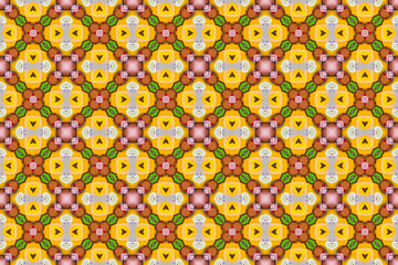 Seamless Tile Template Graphic Fabric Textile Luxury Wallpaper Texture Digital Design Fashion Interior Geometric Cloth Art Decoration Background Shape Endless Perspective Visual Symmetric Pattern.