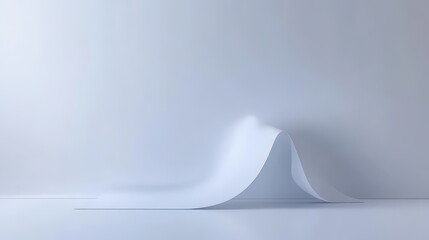 White paper curves against a light gray background.