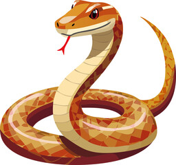 Fototapeta premium vector illustration of a cartoon snake