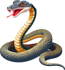 Fototapeta premium snake on white