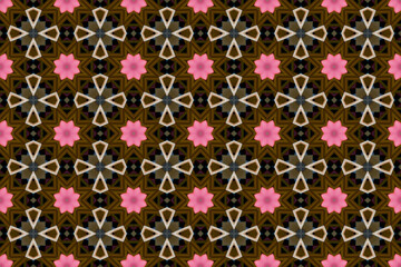 Seamless Tile Template Graphic Fabric Textile Luxury Wallpaper Texture Digital Design Fashion Interior Geometric Cloth Art Decoration Background Shape Endless Perspective Visual Symmetric Pattern.