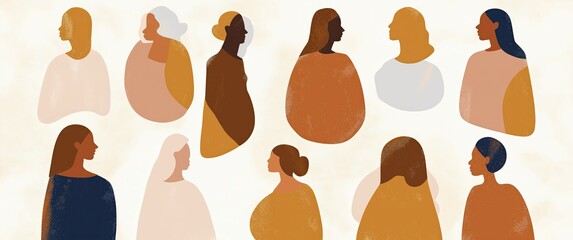 Generative AI, Stylized Diverse Human Silhouettes