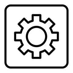 Obraz premium Settings GearVector Line Icon Design