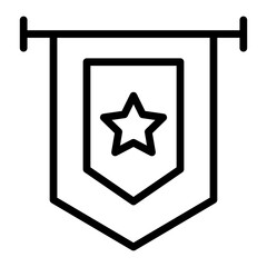 Achievement BannerVector Line Icon Design