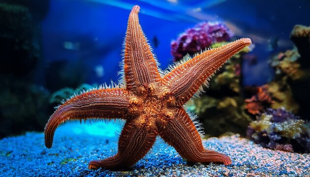 fromia seastar in coral reef aquarium tank is one of the most amazing living decorations